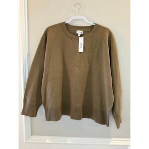 The Drop NWT Women's Carter Super Soft Capers Olive Crewneck Sweater Sz 2X